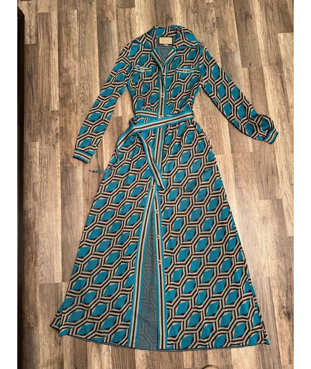 GUCCI Мульти вискозное повседневное платье, фото 4