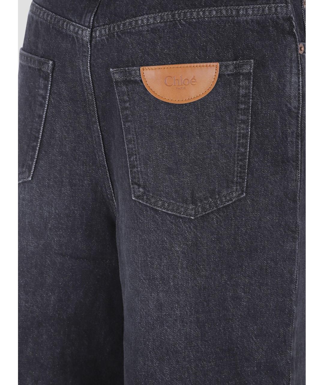 CHLOE Черные хлопковые прямые джинсы, фото 3