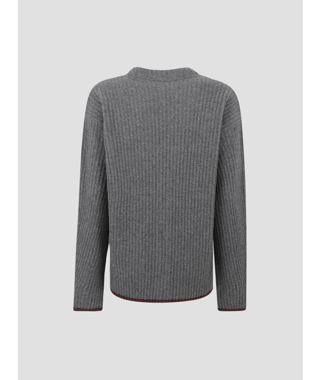 GUCCI Серый шерстяной кардиган, фото 2