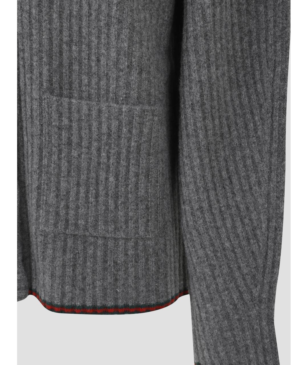 GUCCI Серый шерстяной кардиган, фото 3
