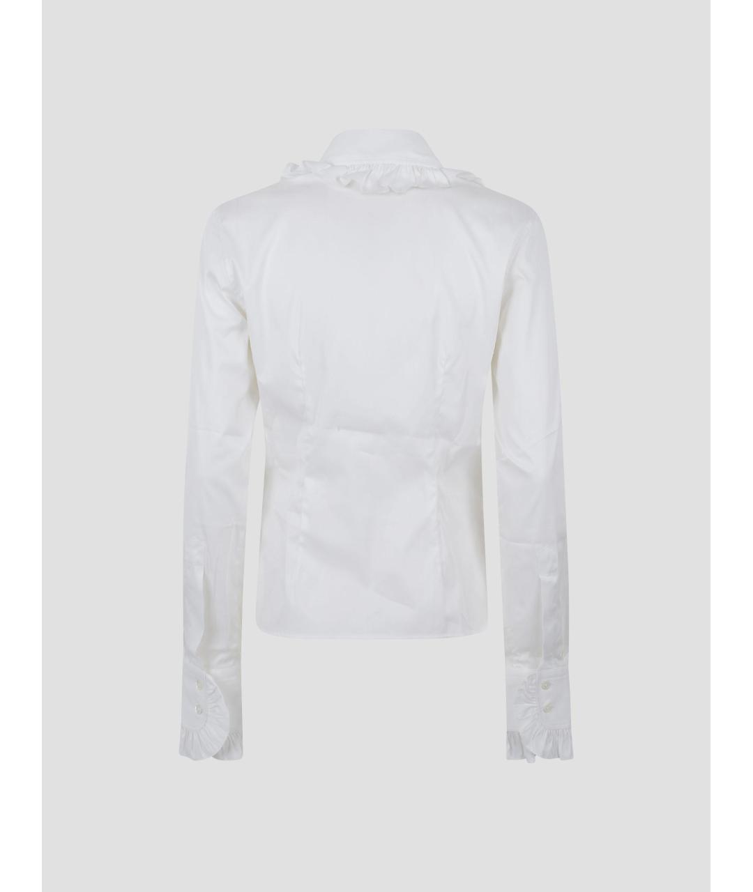 VIVIENNE WESTWOOD Белая хлопко-эластановая рубашка, фото 2