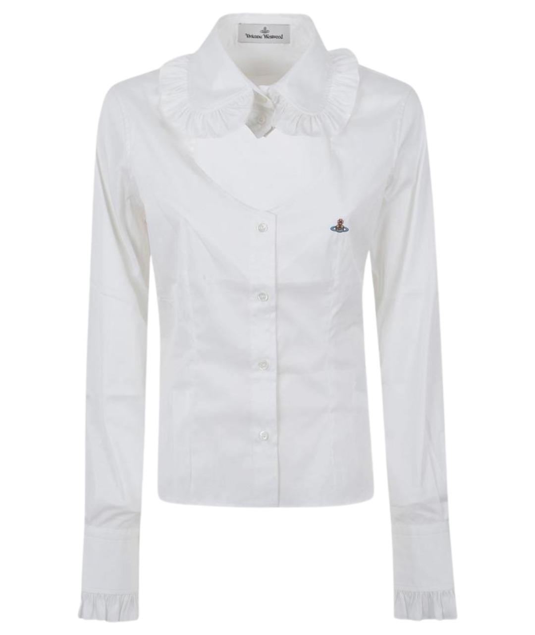VIVIENNE WESTWOOD Белая хлопко-эластановая рубашка, фото 1