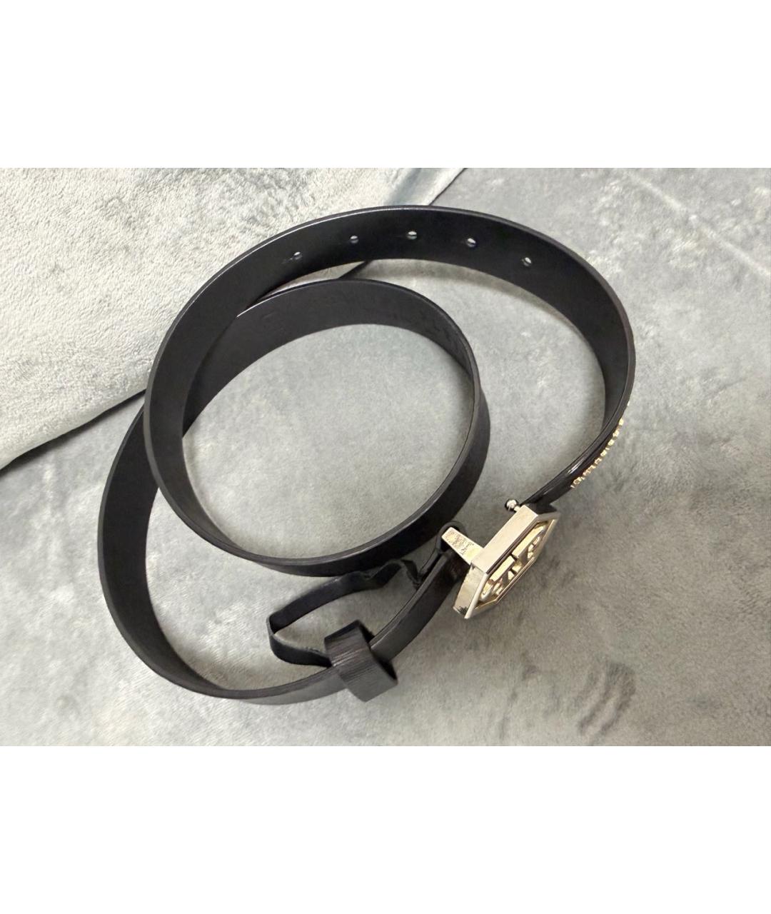 PHILIPP PLEIN Черный кожаный ремень, фото 6