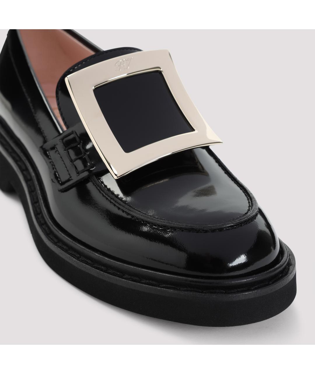 ROGER VIVIER Черные кожаные лоферы, фото 4