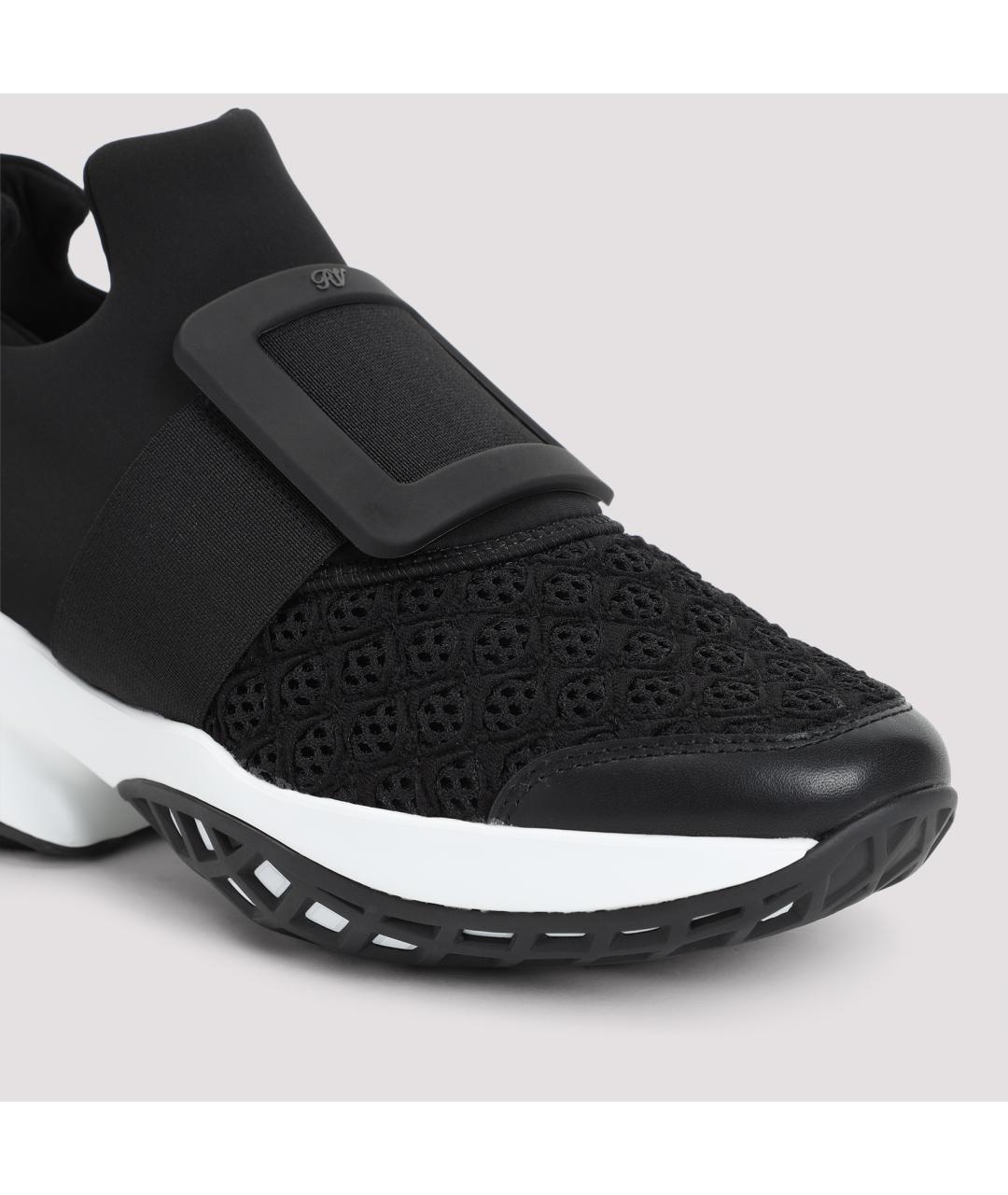 ROGER VIVIER Черные синтетические кроссовки, фото 4