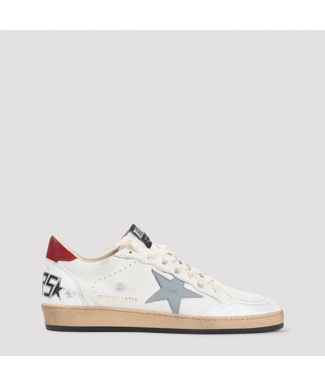 GOLDEN GOOSE DELUXE BRAND Белые кожаные низкие кроссовки / кеды, фото 6