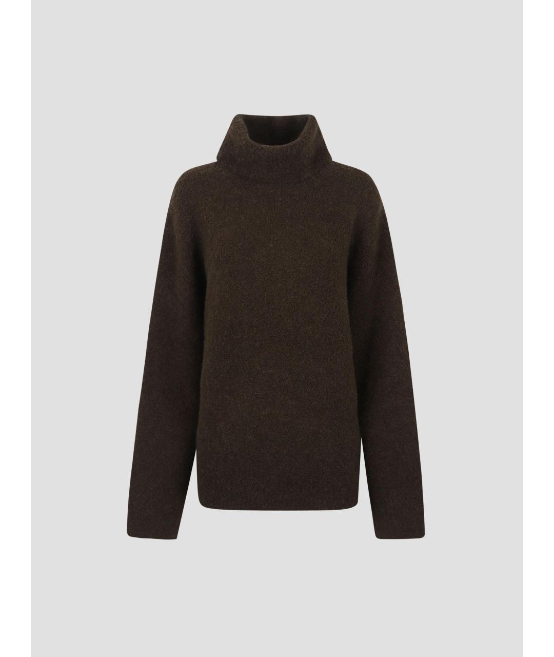 TOTEME Коричневый шерстяной джемпер / свитер, фото 4