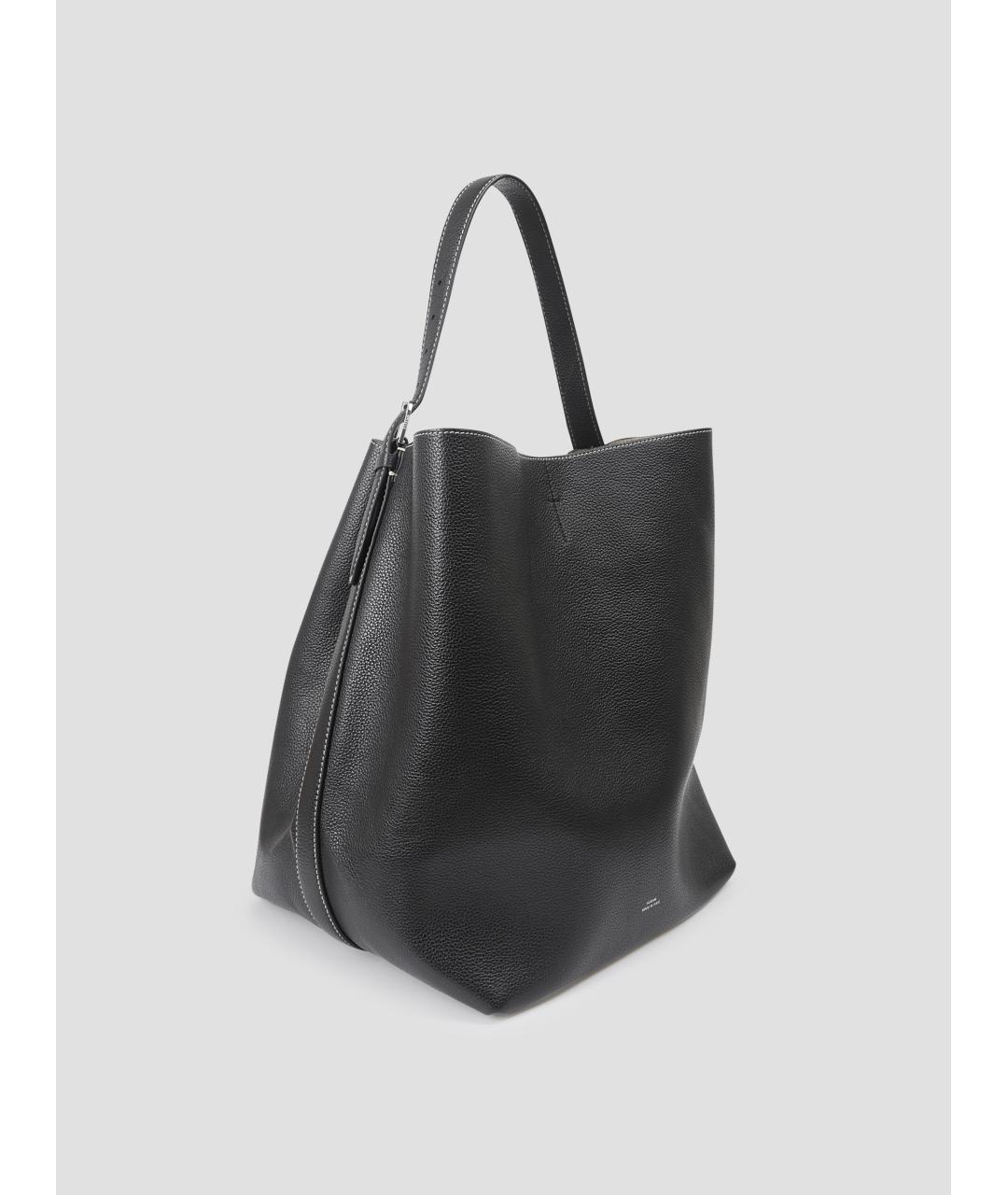 TOTEME Черная кожаная сумка тоут, фото 3
