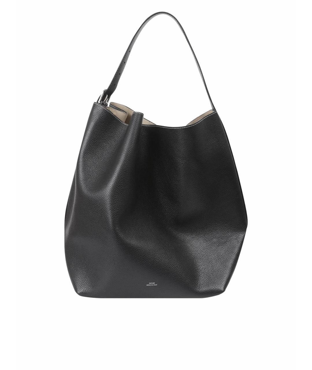 TOTEME Черная кожаная сумка тоут, фото 1