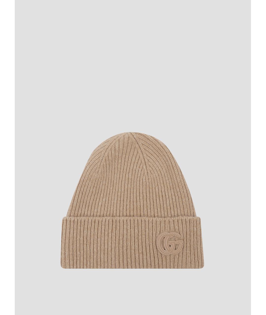 GUCCI Бежевая шапка, фото 3