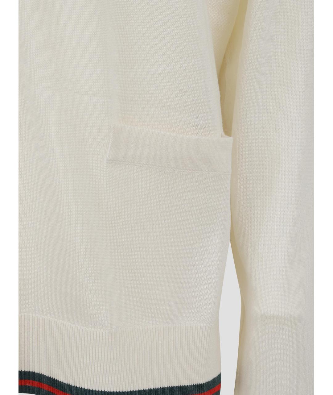 GUCCI Белый кашемировый кардиган, фото 3