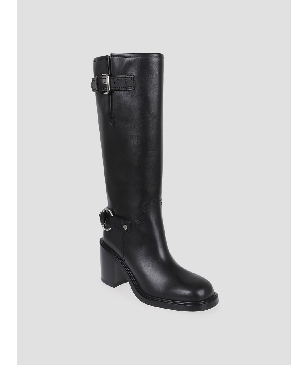 GUCCI Черные кожаные сапоги, фото 3