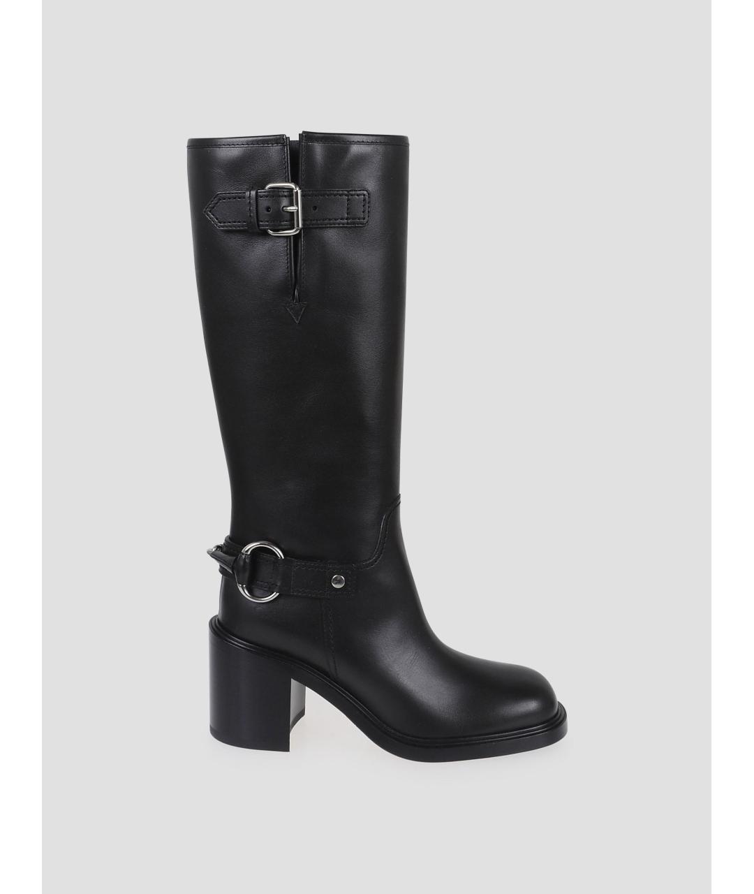 GUCCI Черные кожаные сапоги, фото 4