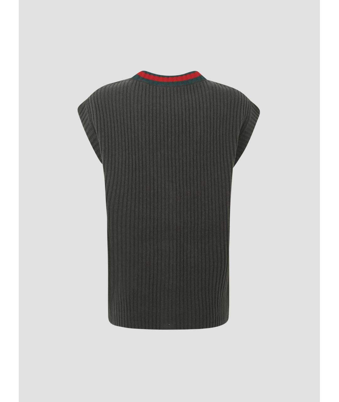 GUCCI Зеленая шерстяная жилетка, фото 2
