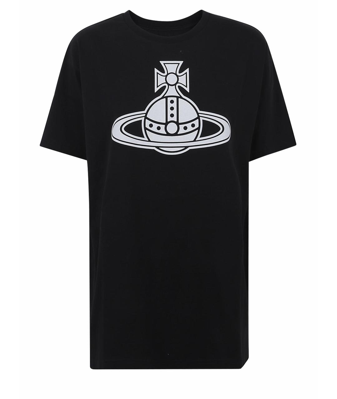 VIVIENNE WESTWOOD Черная хлопковая футболка, фото 1