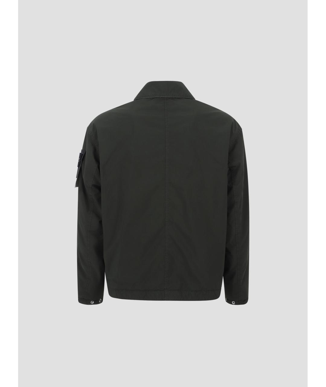 STONE ISLAND Зеленая полиэстеровая куртка, фото 2