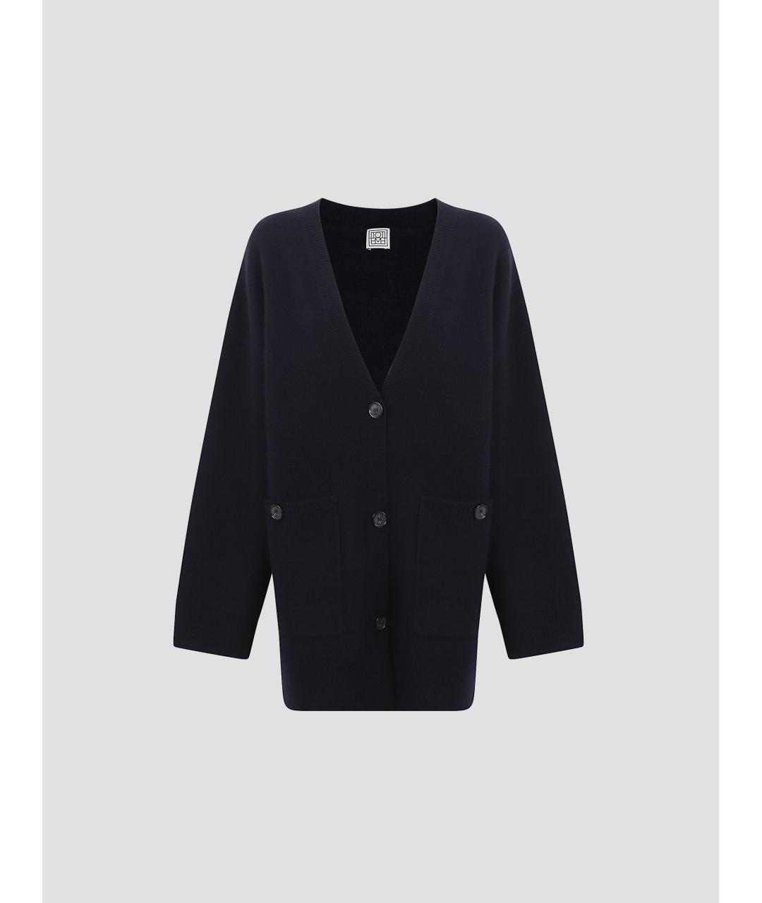 TOTEME Темно-синий кашемировый кардиган, фото 4