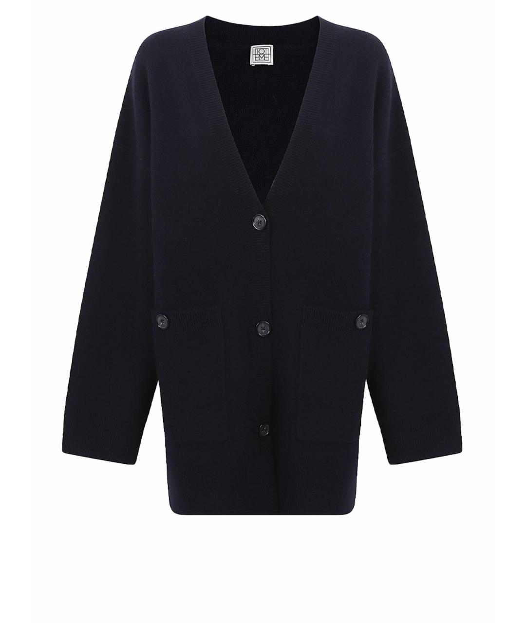 TOTEME Темно-синий кашемировый кардиган, фото 1