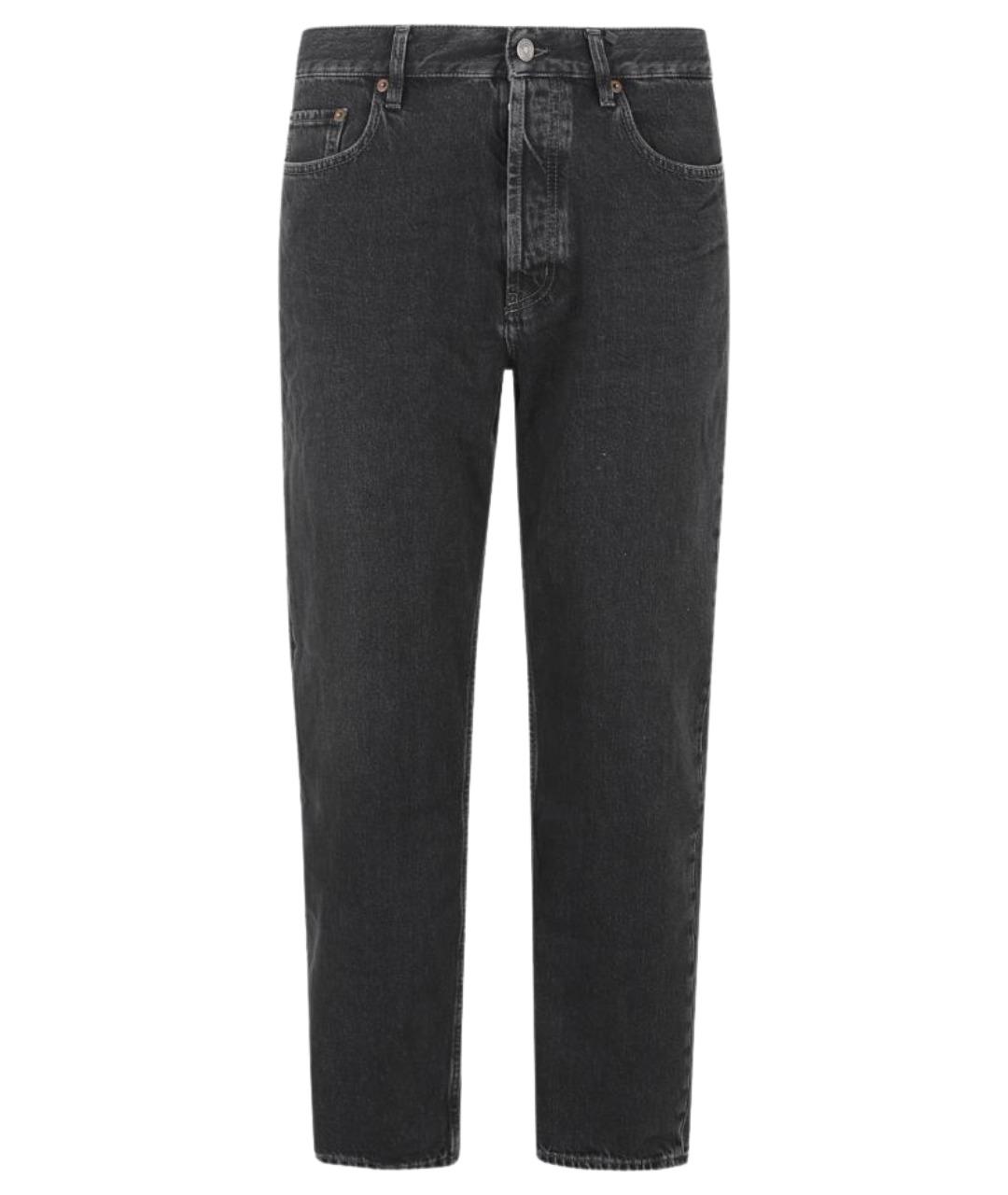 SAINT LAURENT Черные хлопковые прямые джинсы, фото 1