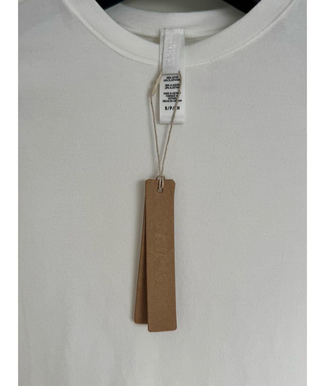 SKIMS Белая хлопковая футболка, фото 3