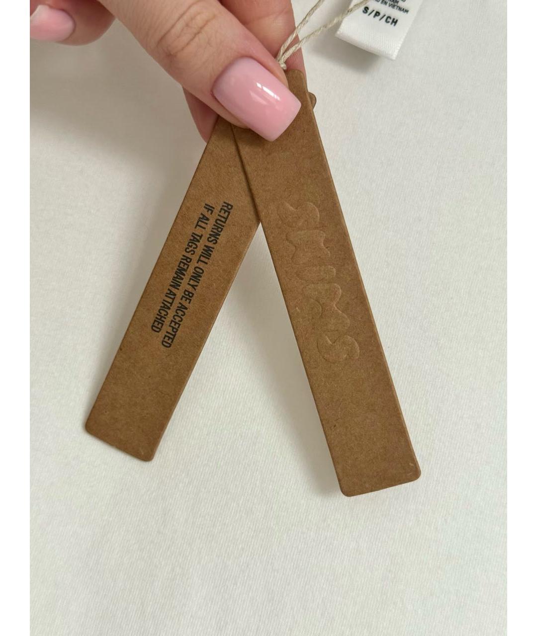 SKIMS Белая хлопковая футболка, фото 6