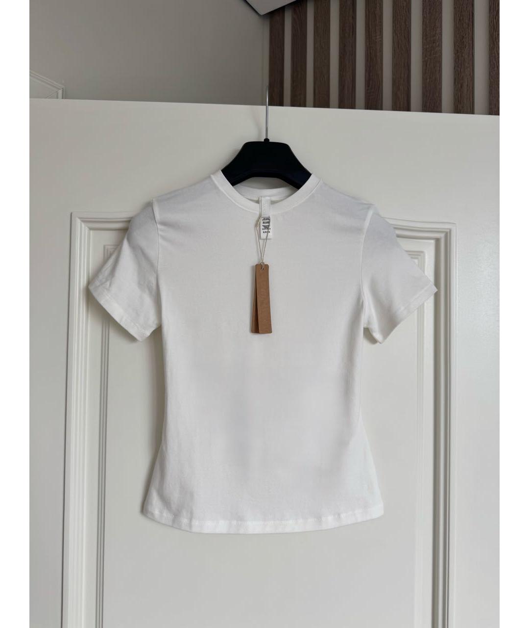 SKIMS Белая хлопковая футболка, фото 2