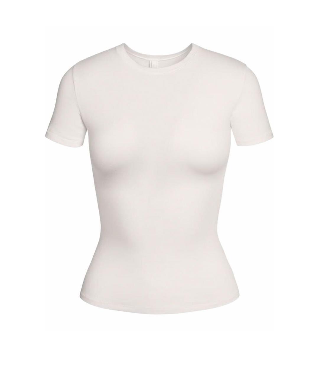 SKIMS Белая хлопковая футболка, фото 9