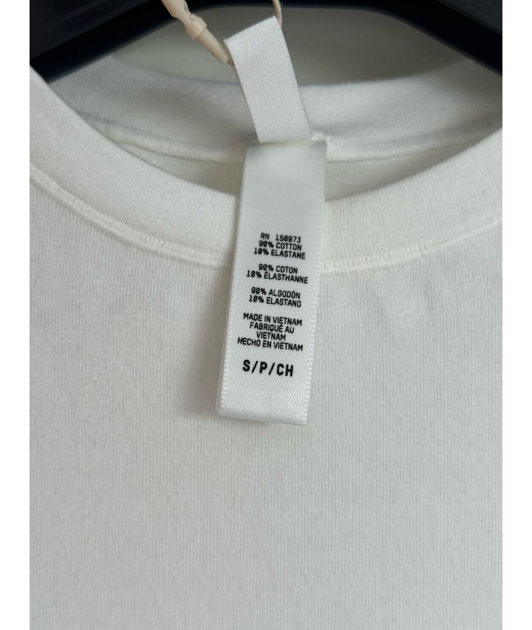 SKIMS Белая хлопковая футболка, фото 4