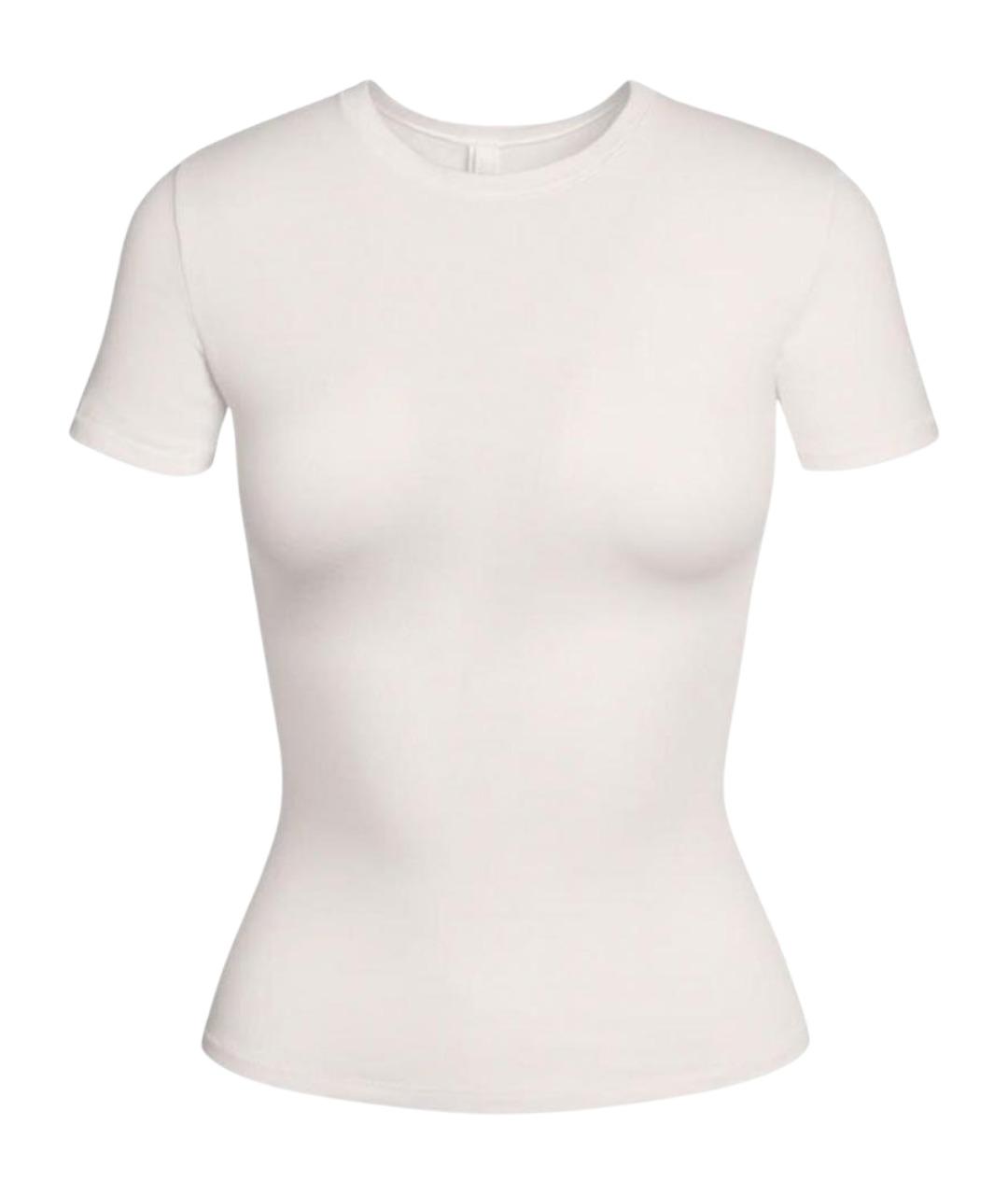 SKIMS Белая хлопковая футболка, фото 1
