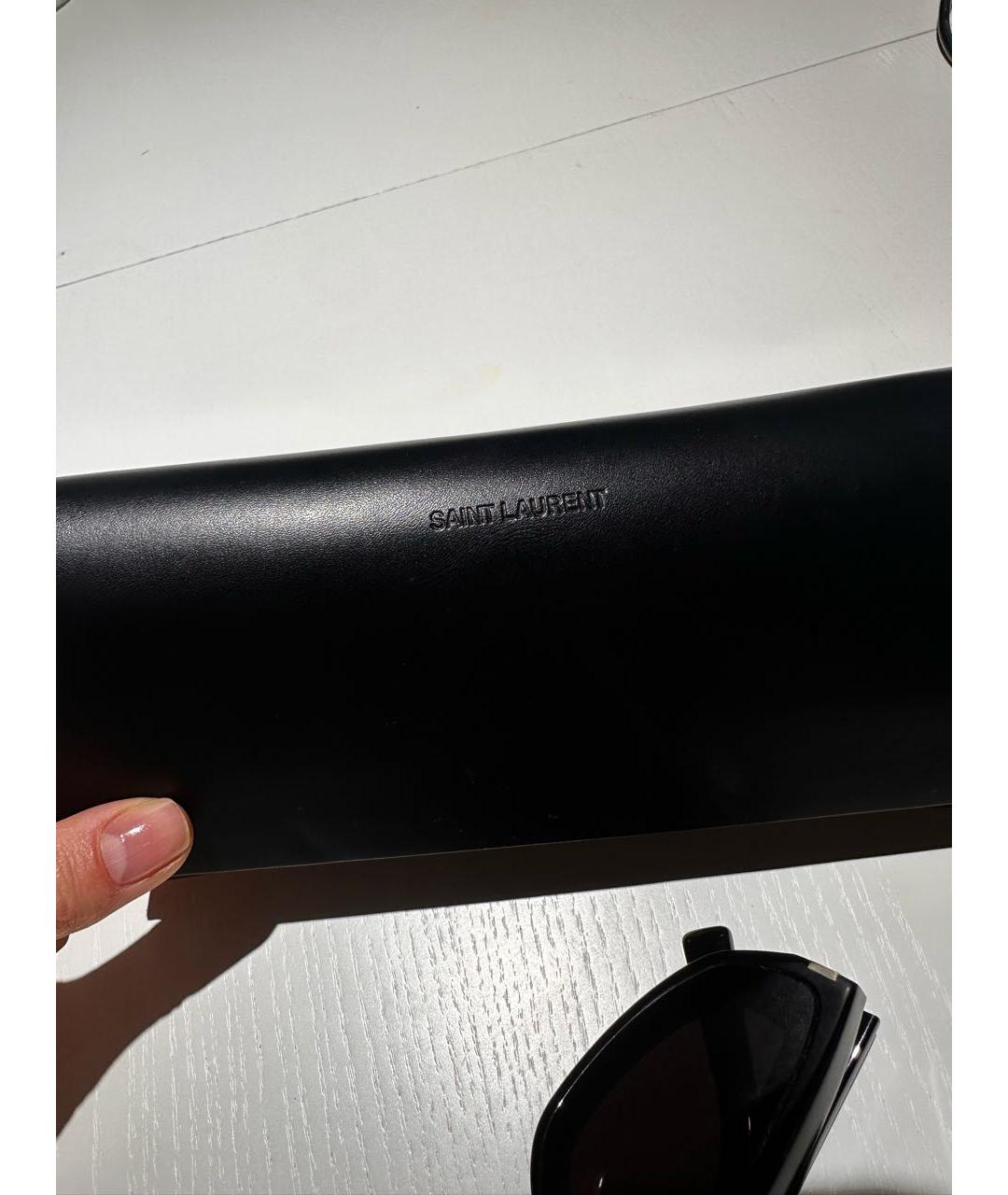 SAINT LAURENT Черные пластиковые солнцезащитные очки, фото 4