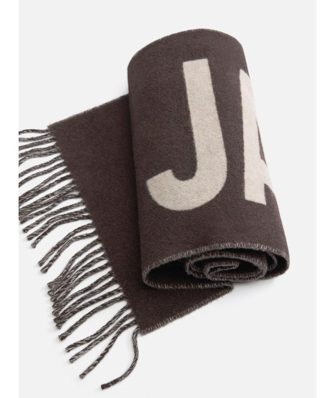 JACQUEMUS Коричневый шерстяной шарф, фото 3
