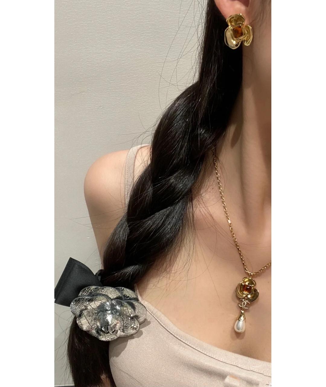 CHANEL Золотое металлическое колье, фото 6