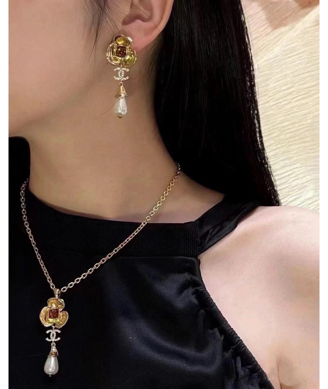 CHANEL Золотое металлическое колье, фото 4