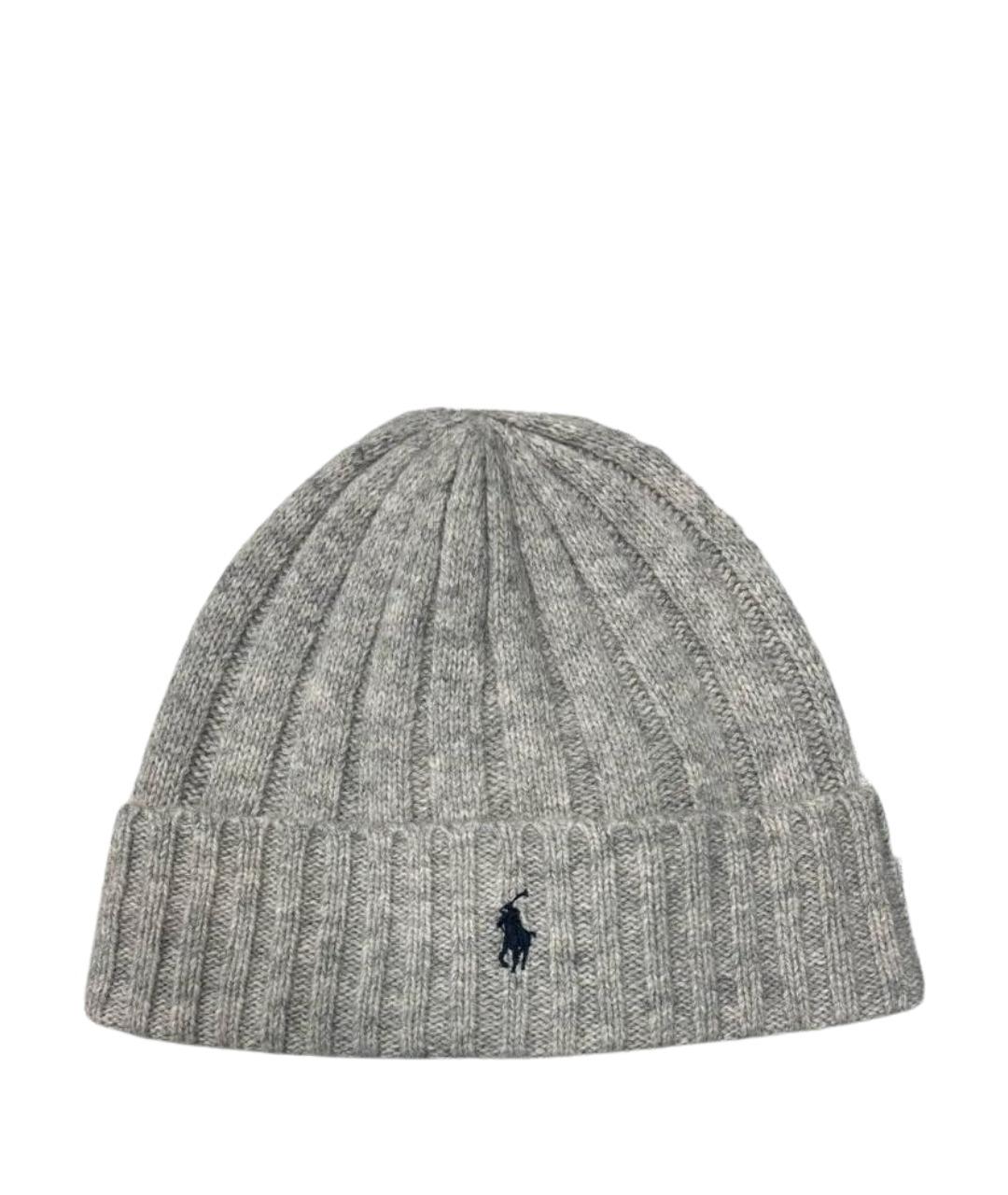 POLO RALPH LAUREN Серая шерстяная шапка, фото 1