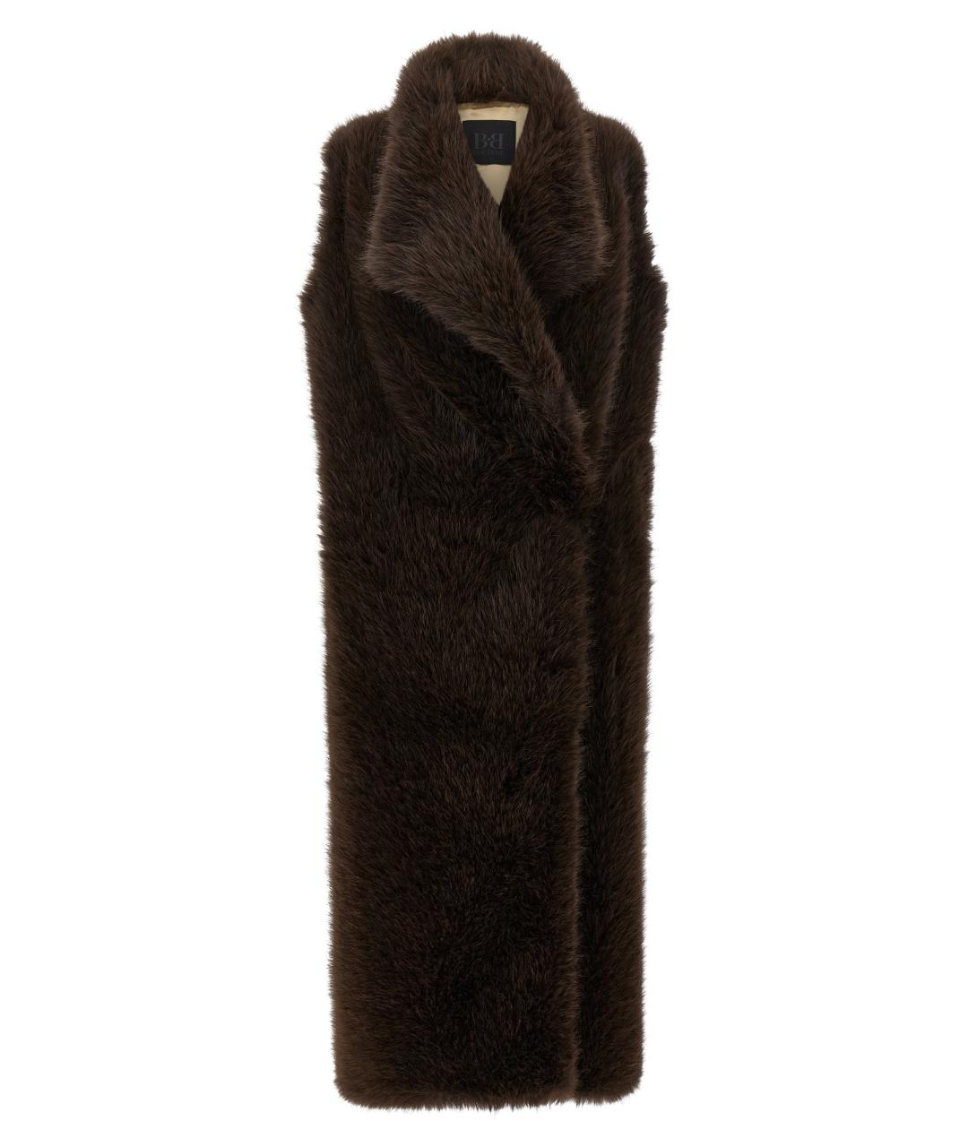 B&B COUTURE Коричневый полиэстеровый жилет, фото 1