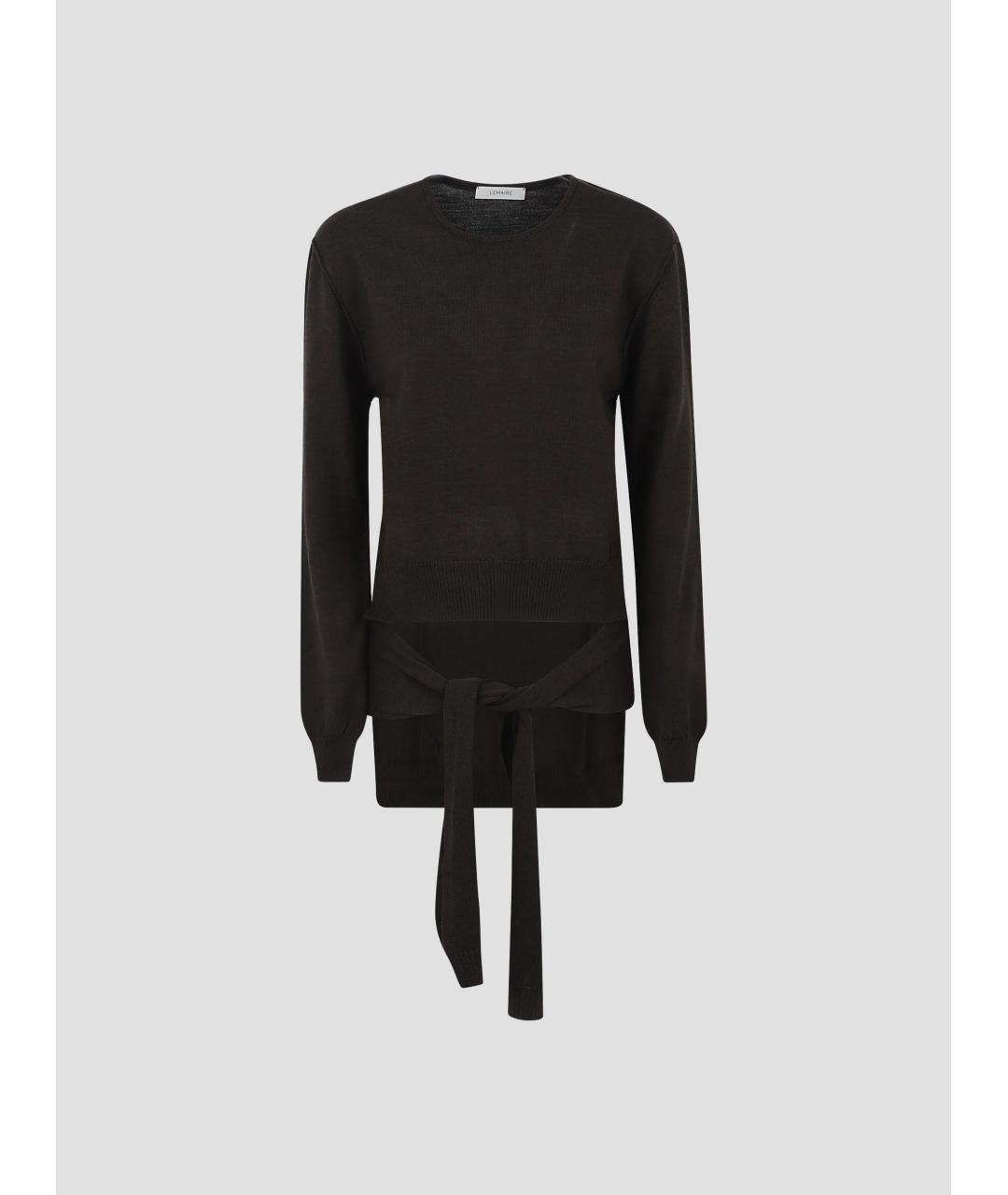 LEMAIRE Коричневый шерстяной джемпер / свитер, фото 4