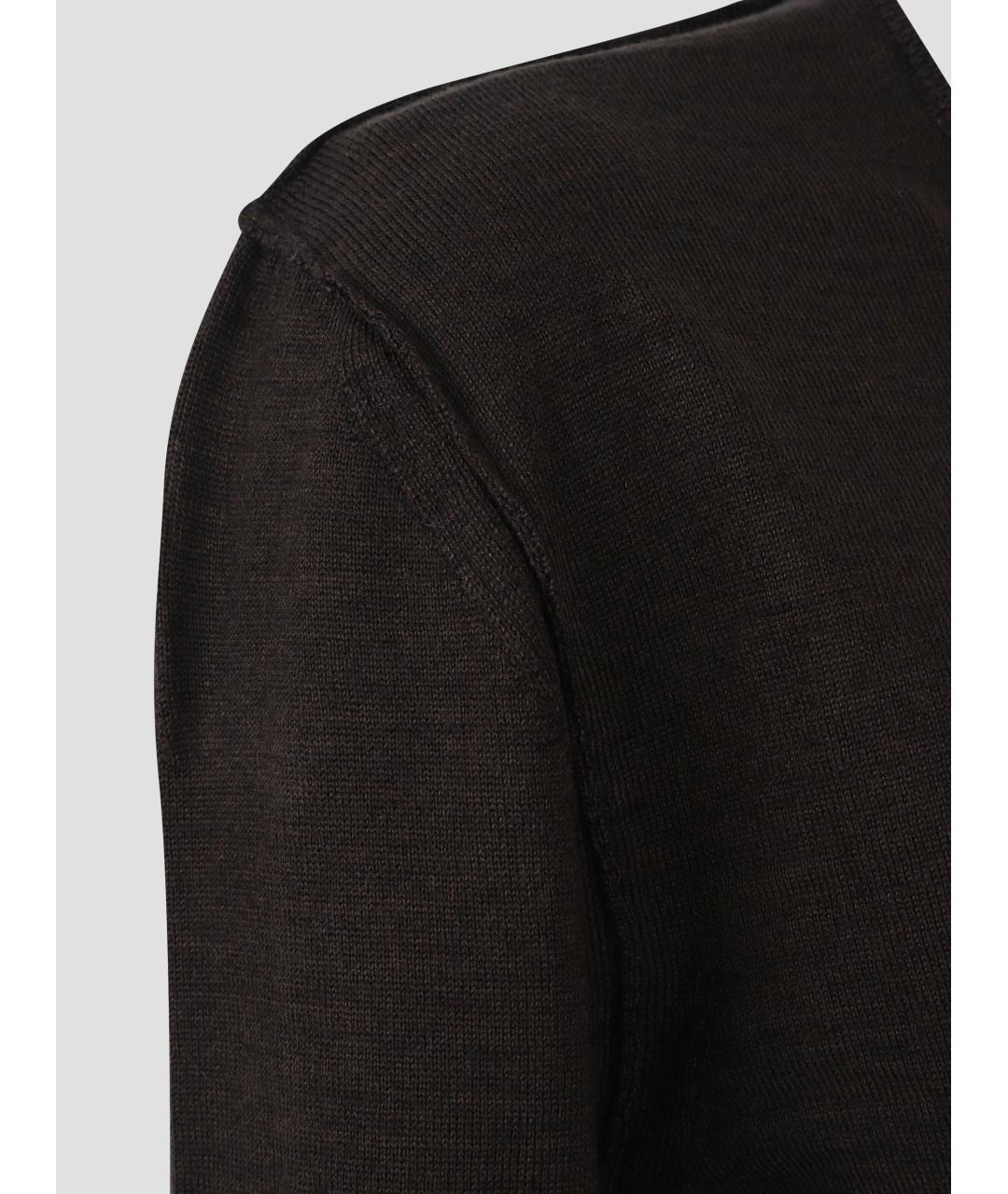 LEMAIRE Коричневый шерстяной джемпер / свитер, фото 3