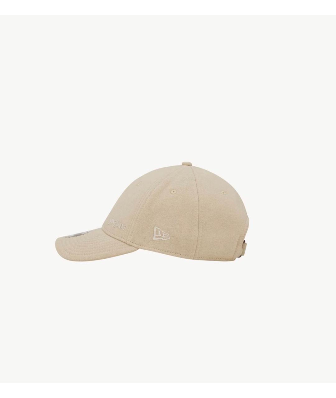 SAINT LAURENT Бежевая хлопковая кепка, фото 3
