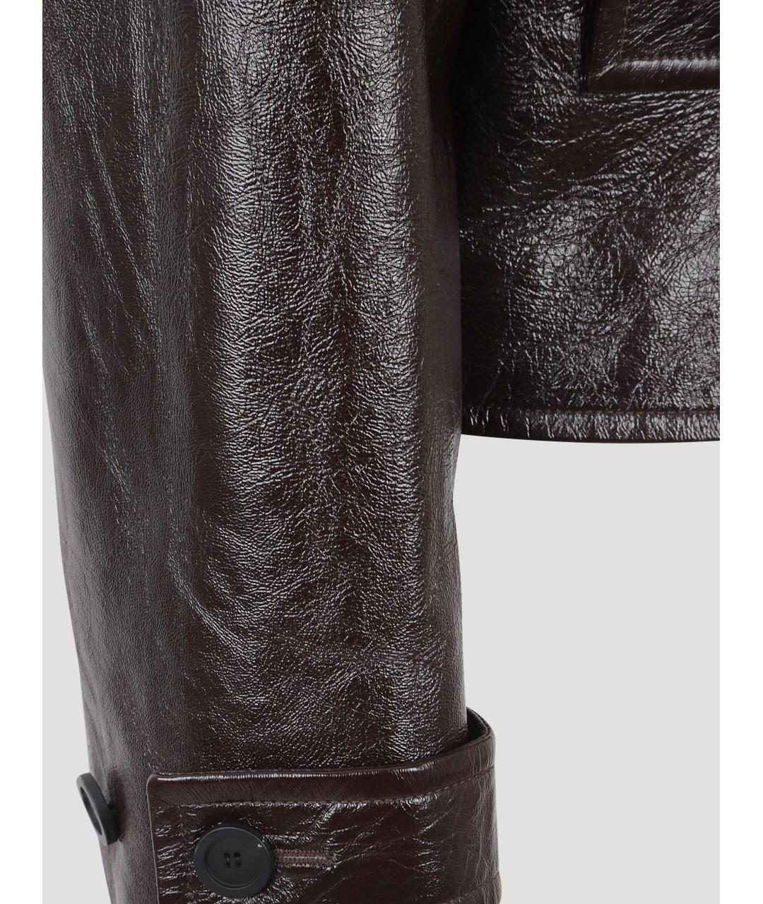 GUCCI Коричневая кожаная куртка, фото 3