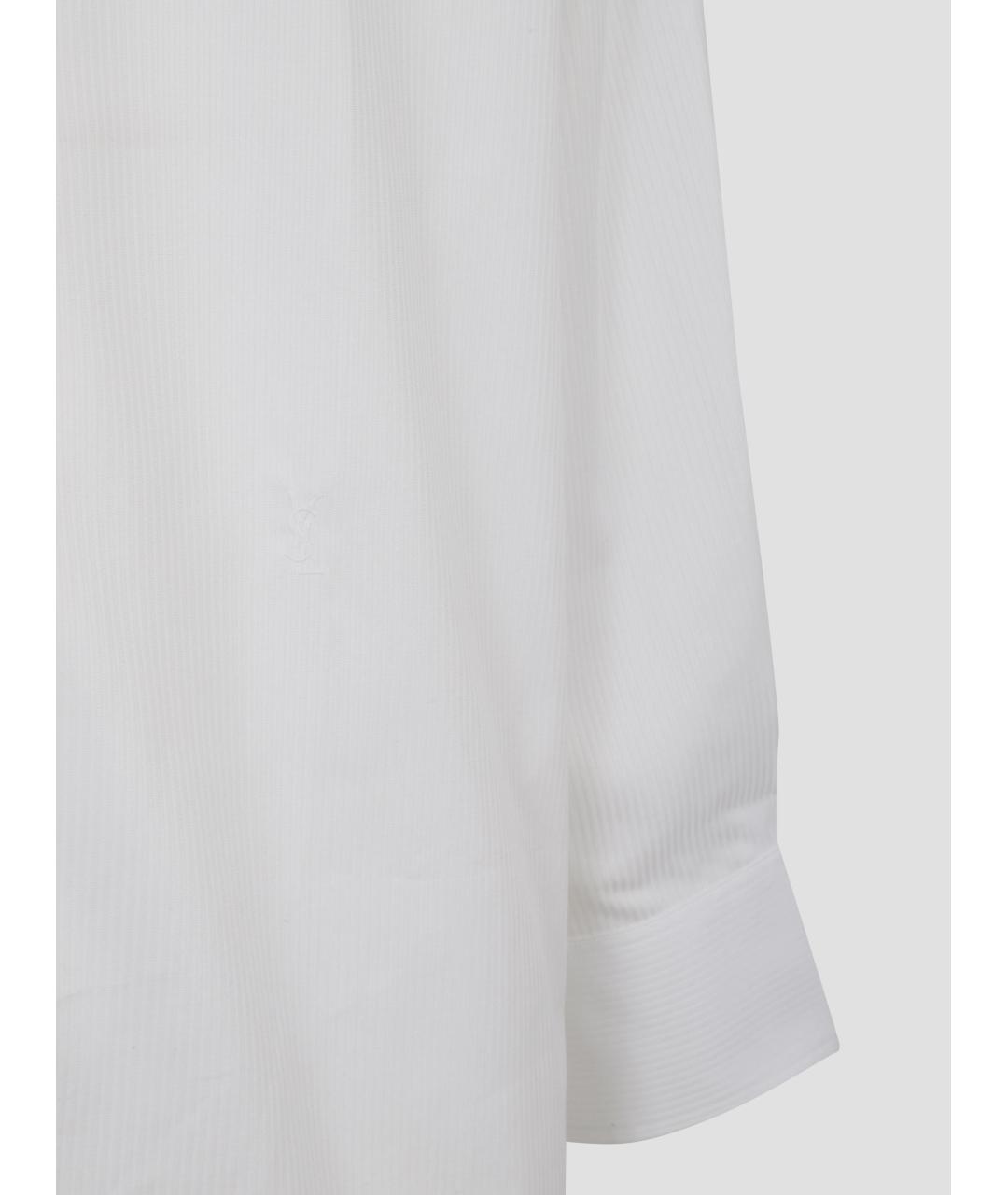 SAINT LAURENT Белая хлопковая классическая рубашка, фото 3