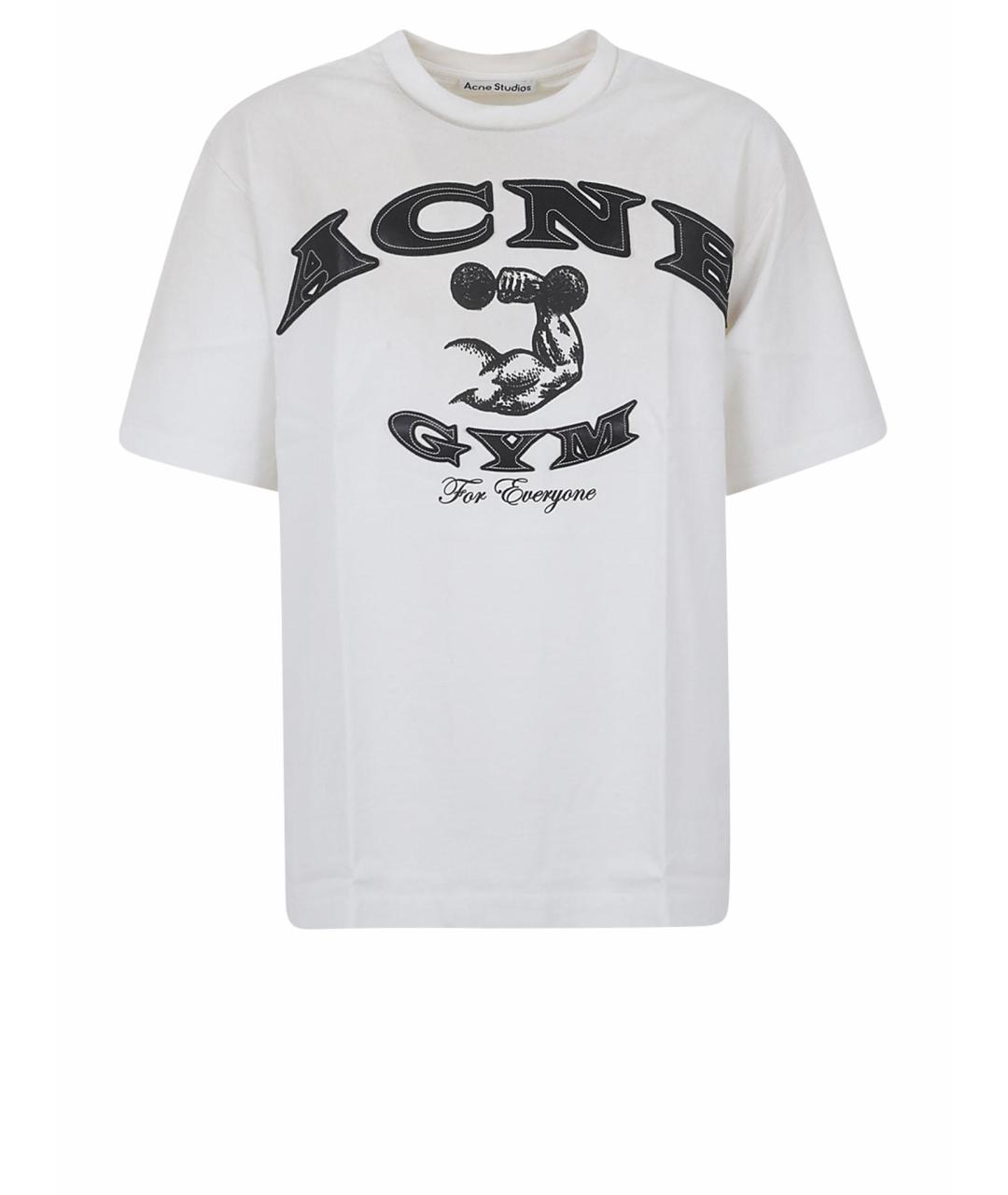 ACNE STUDIOS Белая хлопковая футболка, фото 1