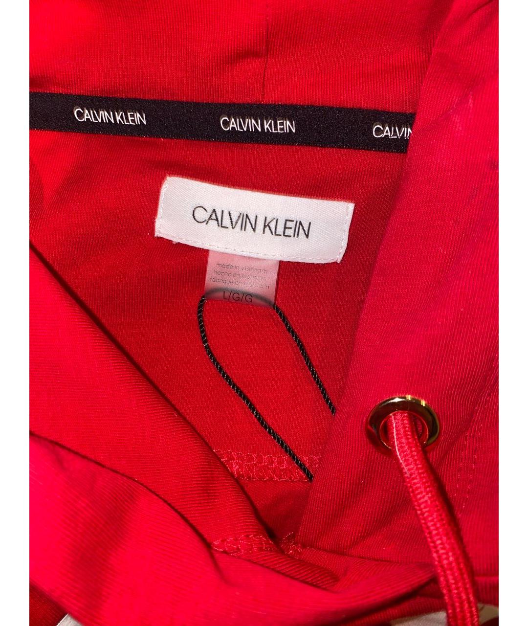 CALVIN KLEIN Красное хлопковое платье, фото 7