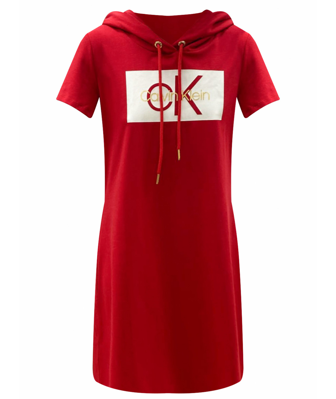 CALVIN KLEIN Красное хлопковое платье, фото 1