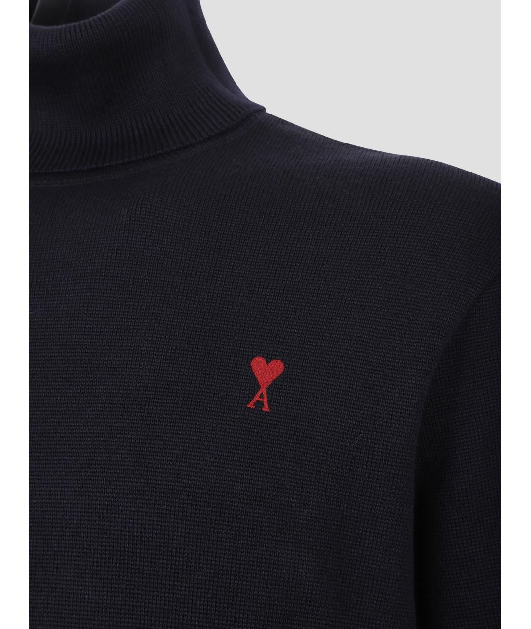 Ami Paris Черный шерстяной джемпер / свитер, фото 3