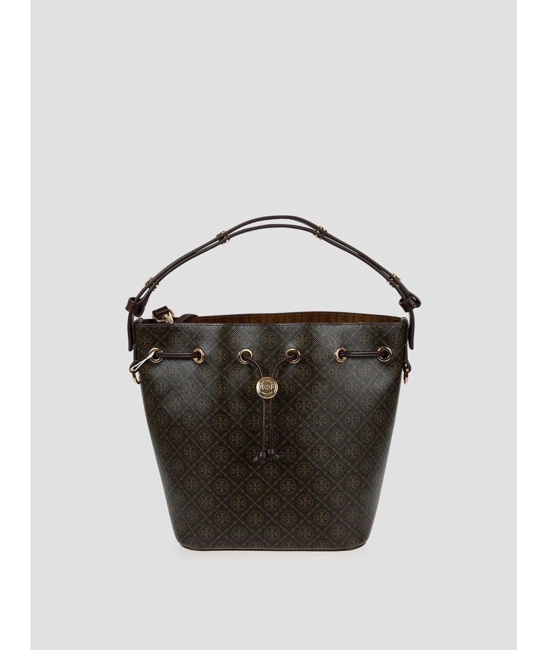 TORY BURCH Коричневая сумка с короткими ручками из искусственной кожи, фото 2