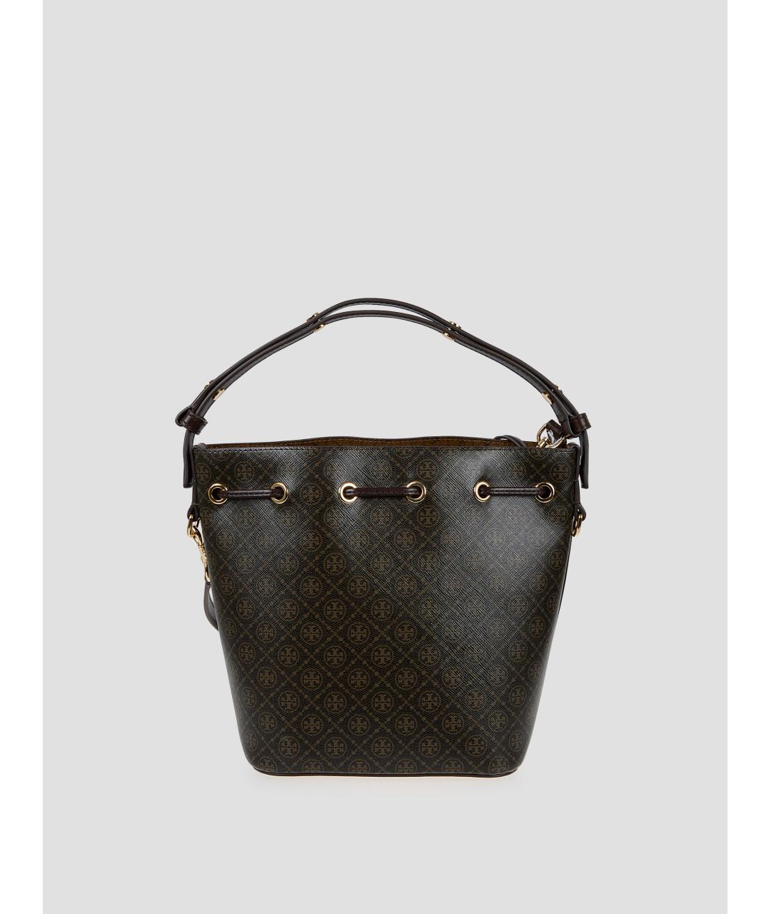 TORY BURCH Коричневая сумка с короткими ручками из искусственной кожи, фото 1