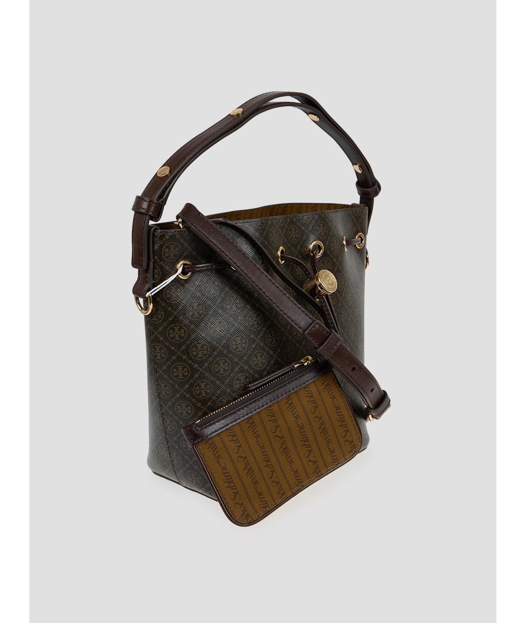 TORY BURCH Коричневая сумка с короткими ручками из искусственной кожи, фото 3