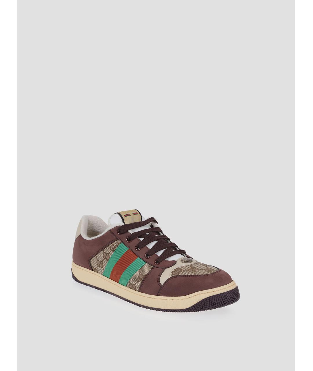 GUCCI Мульти текстильные низкие кроссовки / кеды, фото 3