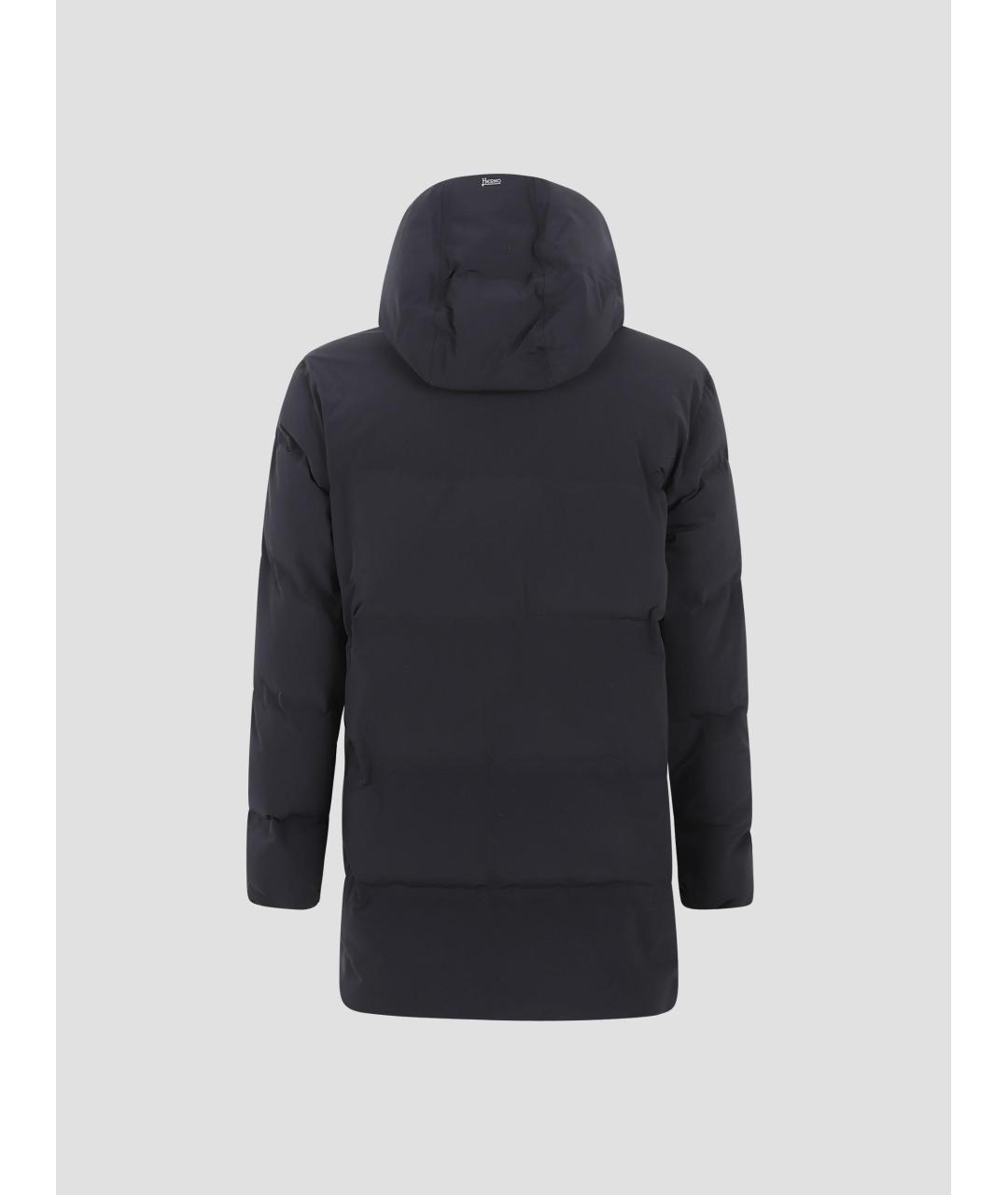 HERNO Черный полиамидовый пуховик, фото 2