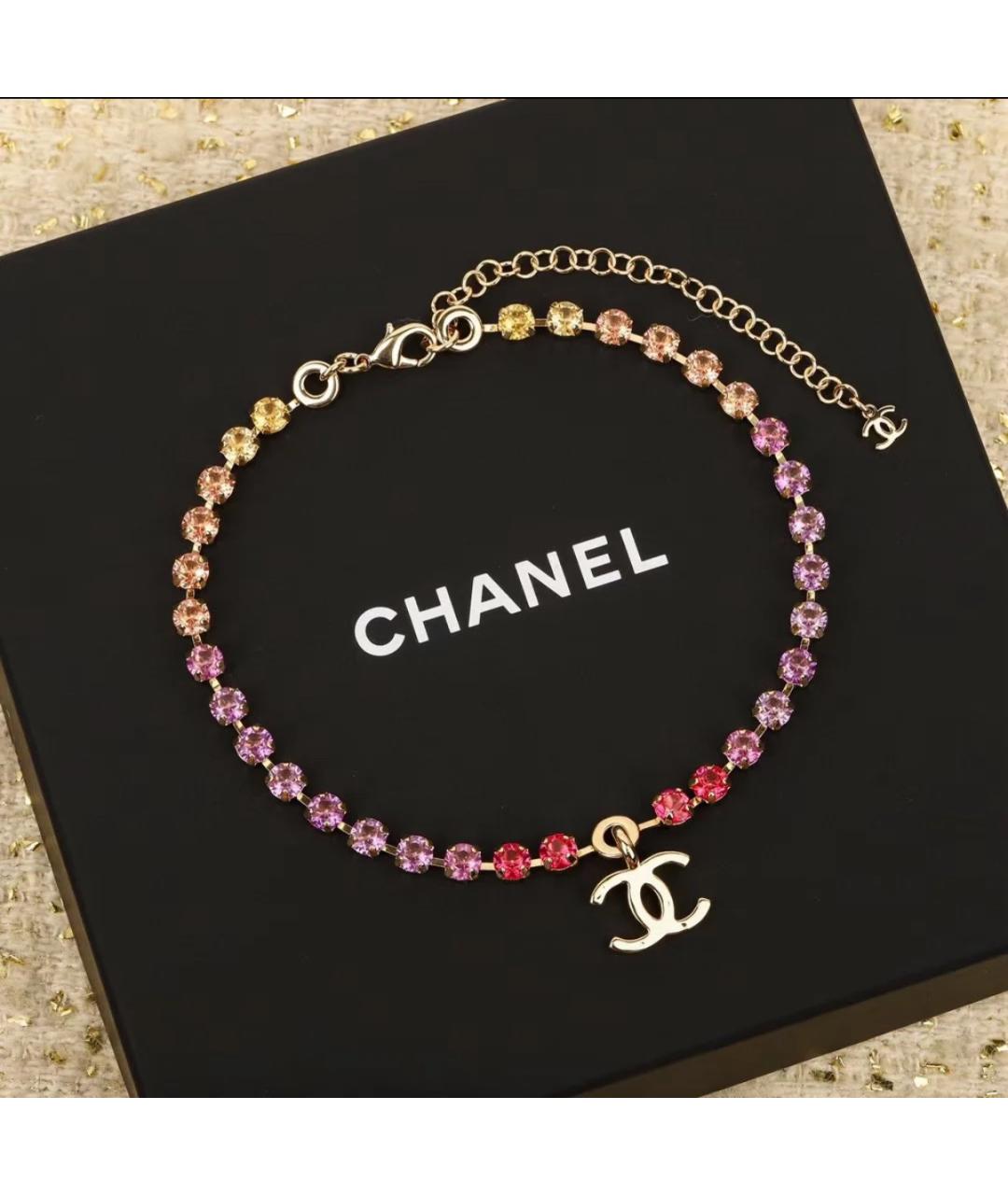 CHANEL Фиолетовое металлическое колье, фото 2